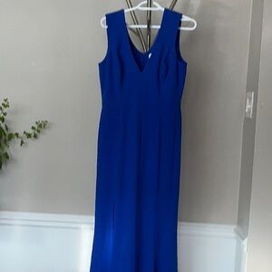 Elegant Blue Sleeveless Dress